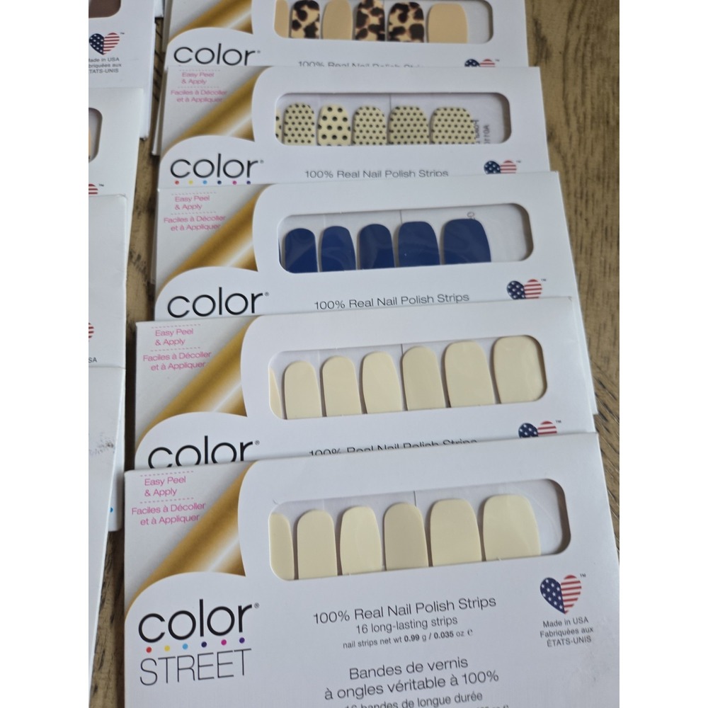 COLOR STREET NAIL STRIPS Lot Of 24 Nail Polish Strips Assorted Colors Designs - Picture 5 of 16
